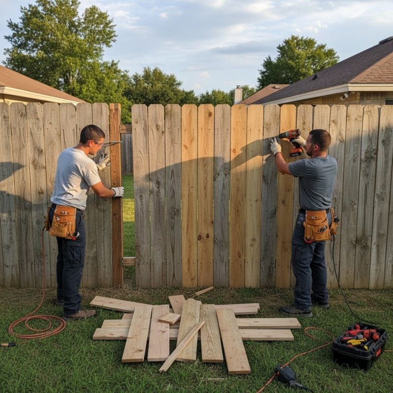 Local Old Fence Repair pros at work